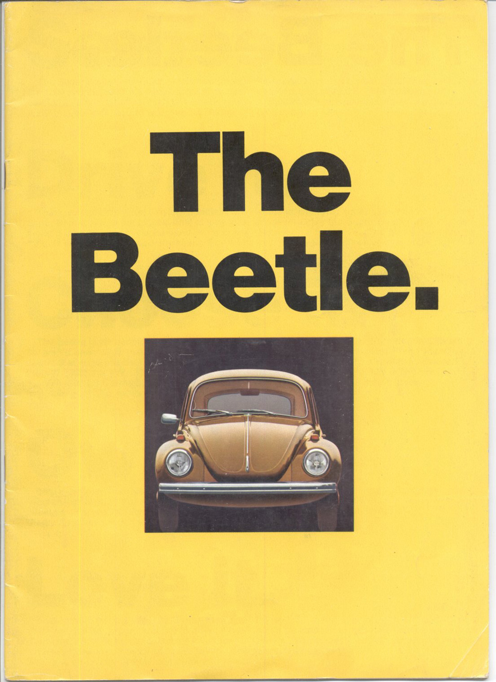 Cover of a 1972 Volkswagen Beetle sales brochure.