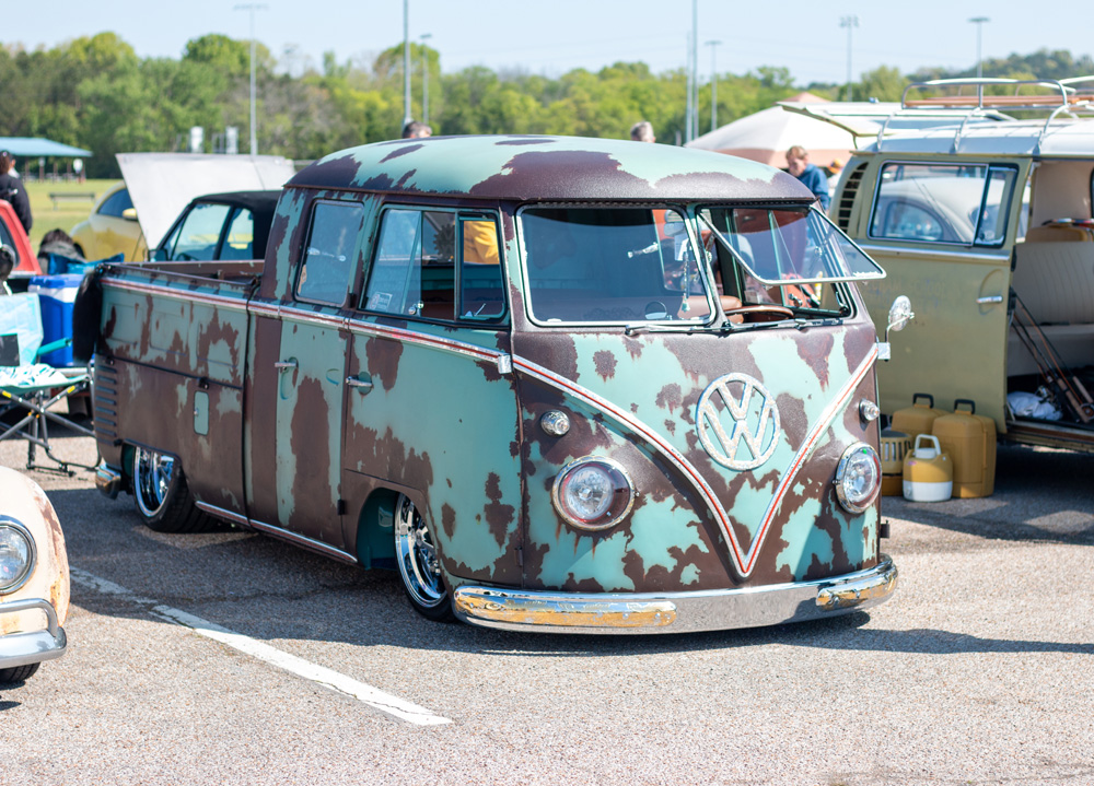 Slammed Double Cab with patina paint job